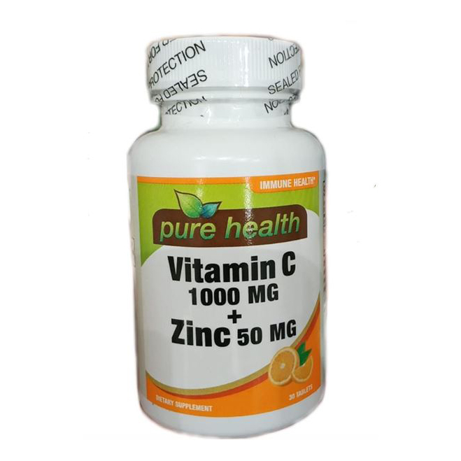 PURE HEALTH VITAMIN C 1000mg + ZINC 50mg 30 TAB