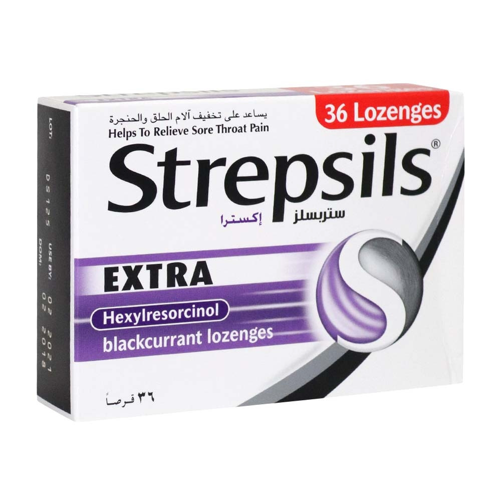 STREPSILS EXTRA BLACK CURRANT 36S